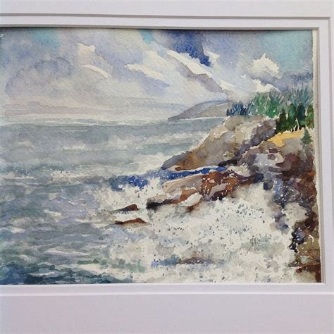 Coast of Maine watercolor | Painting, Artwork, Watercolor