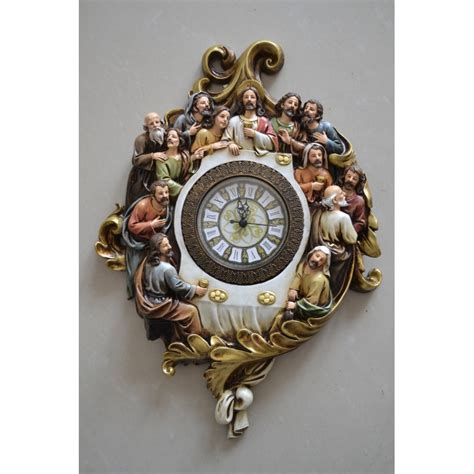 18" LAST SUPPER HANGING WALL CLOCK - San Francis