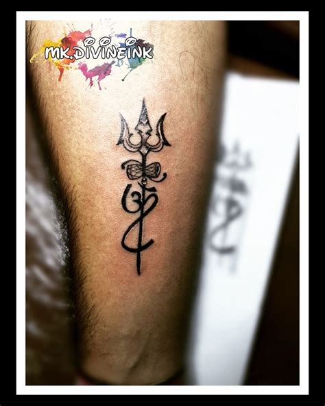 Om with trishul tattoo, Om tattoo design, Trishul tattoo design, Aum ...