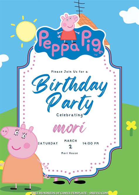 Free Peppa Pig Birthday Invitations | Download Hundreds FREE PRINTABLE ...