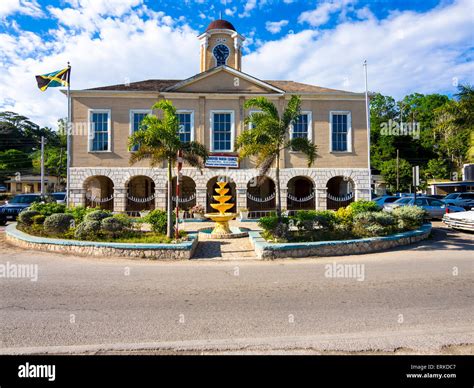 Town Hall, Lucea, Hanover Parish region, Jamaica Stock Photo - Alamy