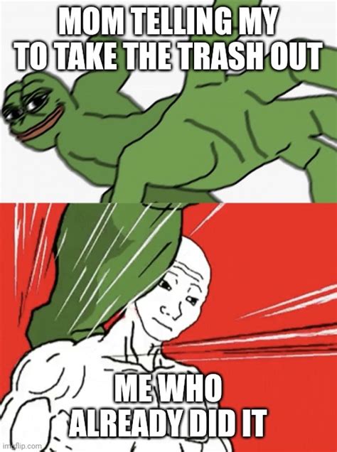 Pepe punch vs. Dodging Wojak - Imgflip