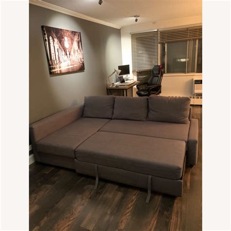 IKEA Modern Grey Sectional Sleeper Sofa - AptDeco