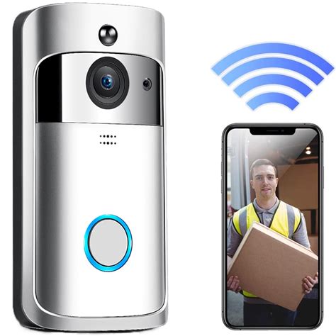 Smart Video Doorbell, Doorbell Camera HD 720P WiFi Doorbell Wireless ...