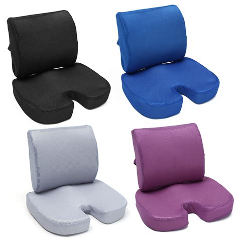 Orthopedic Memory Foam Seat Cushion Waist Pillow Tailbone Lumbar Back ...