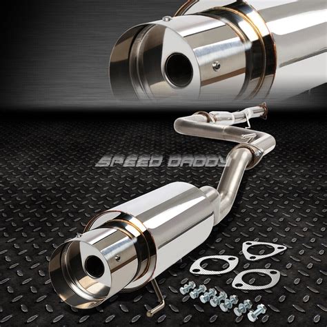 FOR 92-00 HONDA CIVIC 2/4DR S.STEEL 4.5"ROUND MUFFLER TIP CATBACK ...