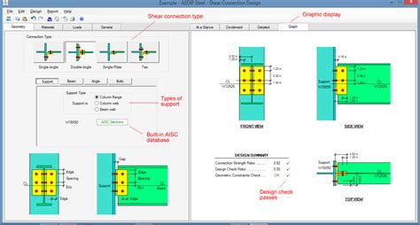 Steel Connection Design Spreadsheet with Steel Beam, Column, Plate ...