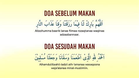 Bacaan Doa sebelum dan sesudah Makan yang Benar Beserta Artinya ...