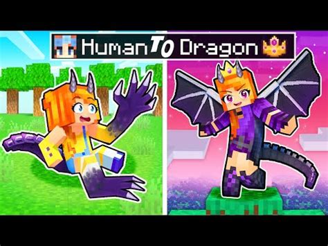 From HUMAN to DRAGON QUEEN in Minecraft - YouTube