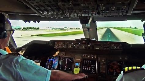 Boeing 747 Cockpit View - Take-Off from Miami Intl. (MIA)