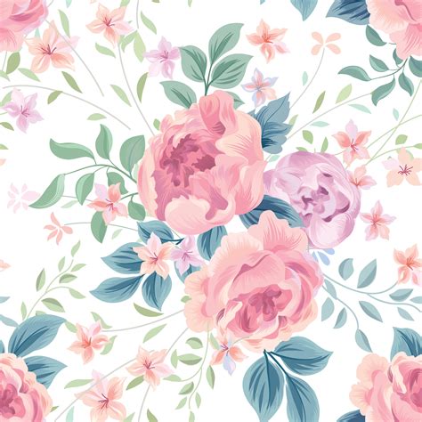 Pastel Watercolor Flowers Desktop Wallpaper