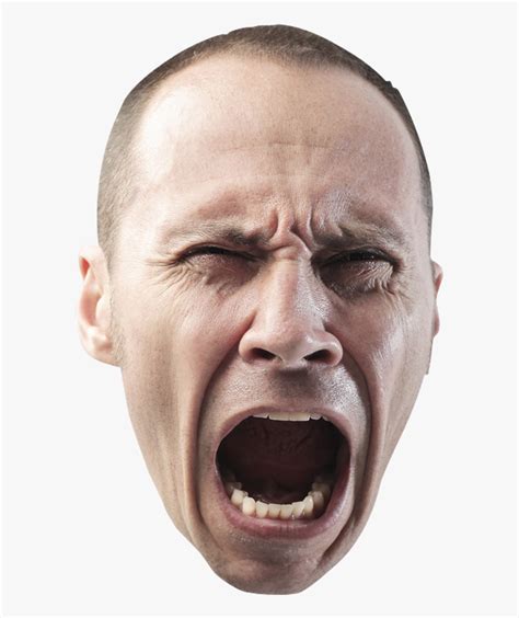 Angry Man Png - Screaming Face Png , Free Transparent Clipart - ClipartKey