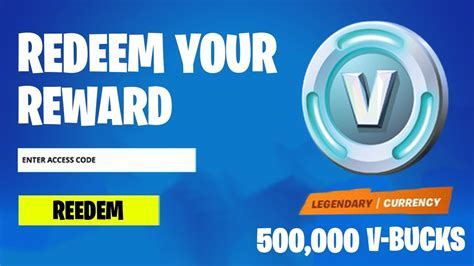 HOW TO REDEEM 500,000 VBUCKS FOR FREE IN FORTNITE - YouTube