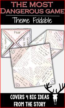 The Most Dangerous Game Theme Foldable by Engage with ELA | TPT