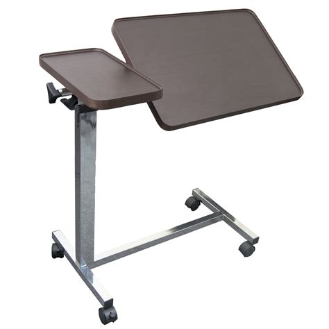 Vaunn Medical Adjustable Overbed Bedside Tilt Table with Wheels ...