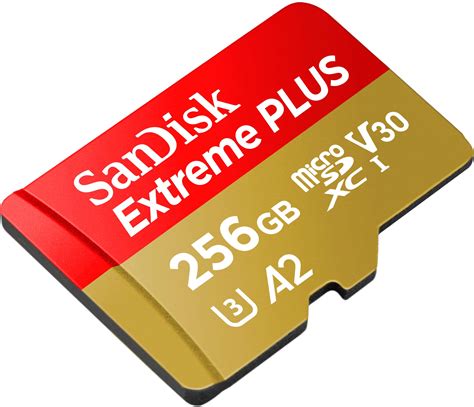 SanDisk Extreme PLUS 256GB microSDXC UHS-I Memory Card SDSQXBD-256G ...