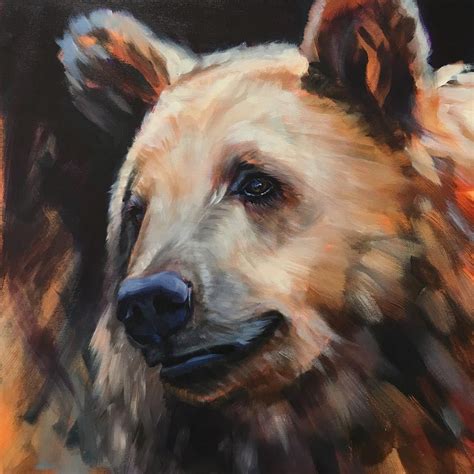 Day 11 of the 30/30... . Brown Bear 16” x 16” / 40cm x 40cm Acrylic on ...