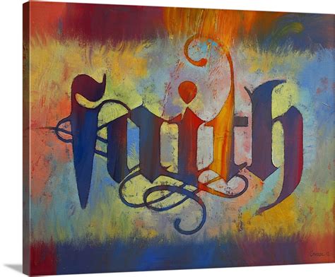 Faith - Calligraphy Wall Art, Canvas Prints, Framed Prints, Wall Peels ...