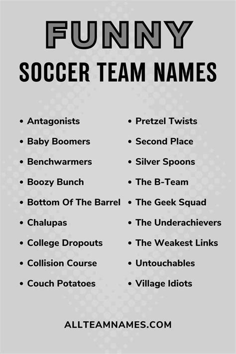 Football Team Names List