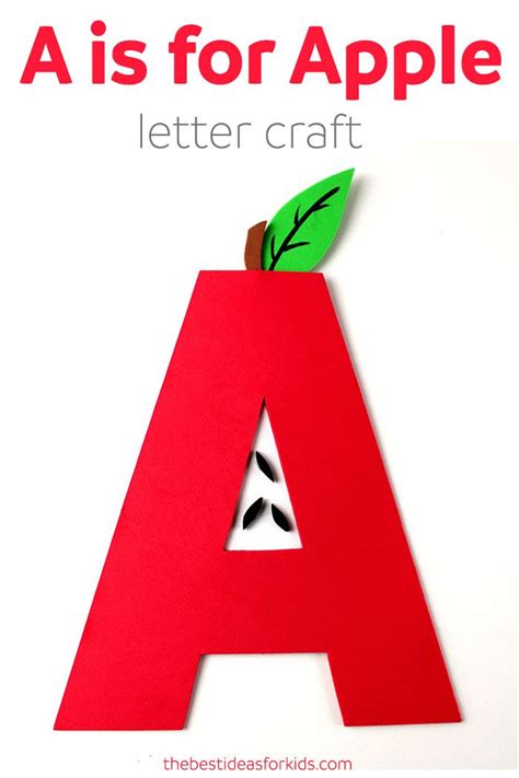 Letter A Craft - A is for Apple | Letter a crafts, Alphabet crafts ...