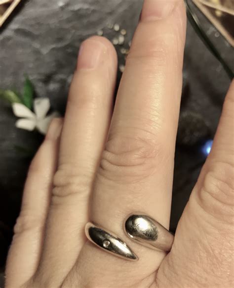 Vintage Silver 925 Real Diamond Teardrop Ring Adjustable | Etsy