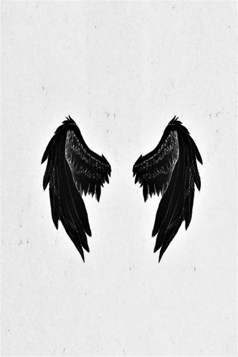 Black Angel Wings Wallpaper