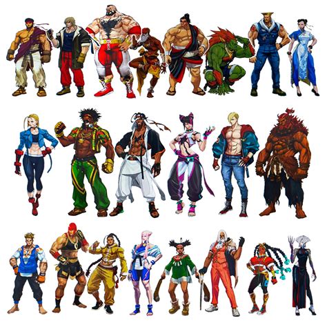 Characters Roster Concept Art - Street Fighter VI Art Gallery Sakura ...