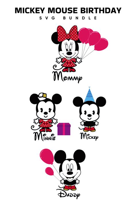 Mickey Mouse Birthday SVG Free – MasterBundles