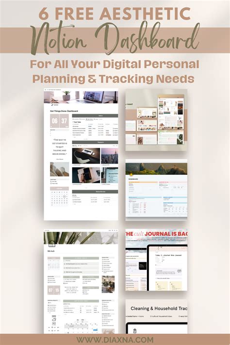 6 Aesthetic Notion Dashboard For All Your Digital Personal Planning ...