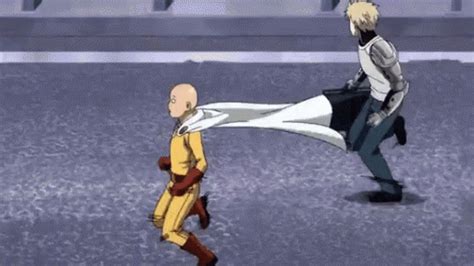 One Punch Man Saitama Vs Genos GIF - UINona GIFs