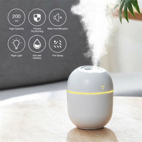 Air Humidifier Mini Ultrasonic USB Essential Oil Diffuser Car Purifier ...