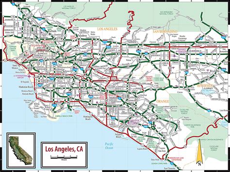 Los Angeles Map Pdf - Large World Map