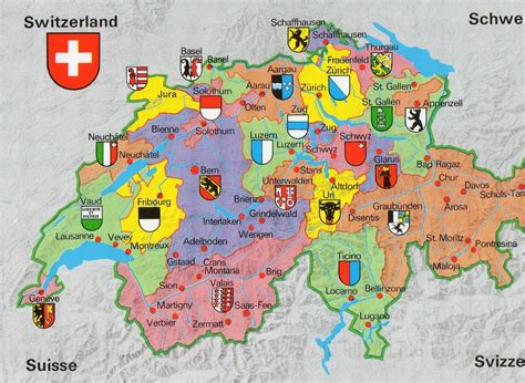 The World In Our Mailbox: Switzerland Map Card