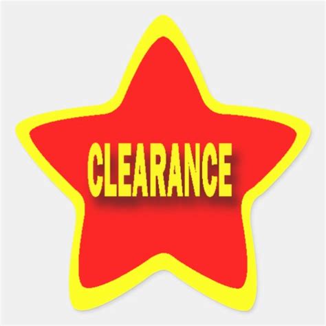 Star Shape Retail Clearance Stickers | Zazzle.com