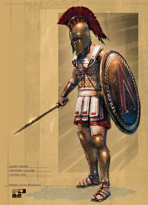 Greek hoplite, the symbol on his shield belongs to Sparta. | Military ...