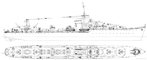 an old drawing of a battleship and a smaller ship