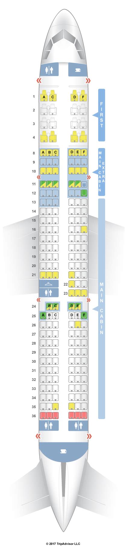 SeatGuru Seat Map American Airlines Airbus A321 (321) V2