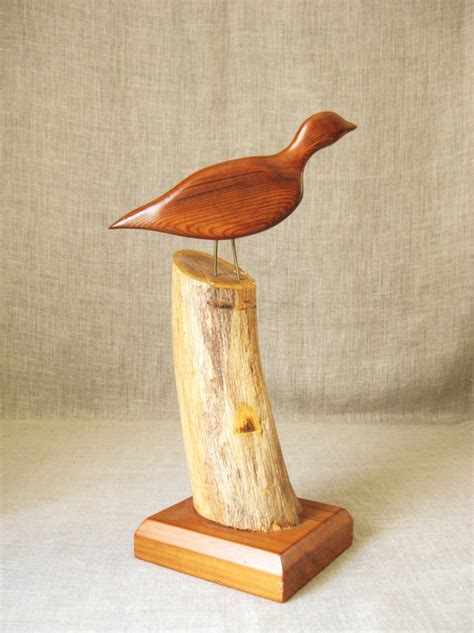 Vintage Folk Art Bird Wood Carving Hand Carved Birds