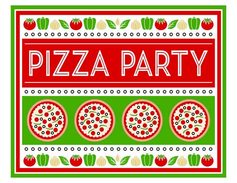 Printable Pizza Party Invitations - Printable Word Searches