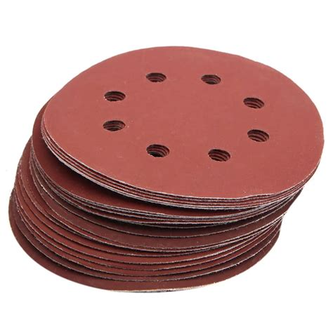 HLZS 25Pcs 5inch 8 Hole Grit 600# 1000# 1200# 1500# 2000# Sander ...