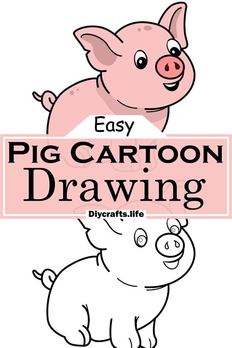 26 Easy Pig Drawing Ideas - Step By Step Guide - DIY Crafts