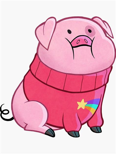 Gravity Falls - Waddles Sticker by Shadorama in 2021 | Gravity falls ...