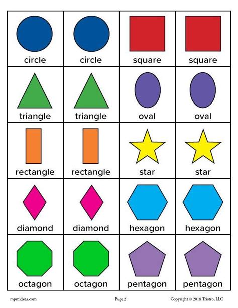 Printable Shapes Matching Memory Game! | Shapes preschool, Shape ...