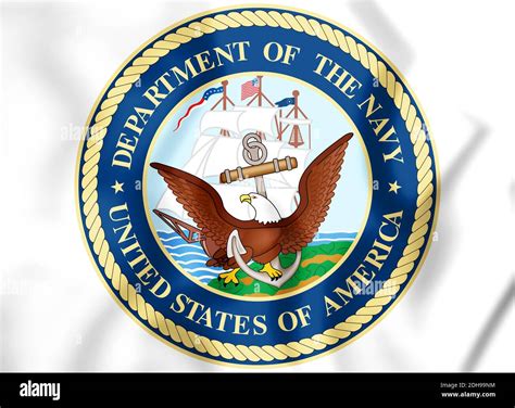 3D Seal of United States Department of the Navy. 3D Illustration Stock ...