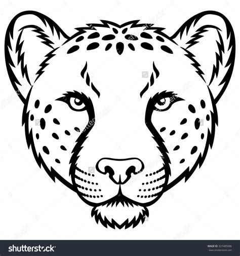 Leopard Face Drawing at GetDrawings | Free download