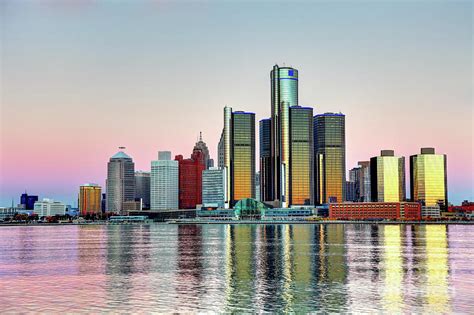 Downtown Detroit, Michigan Skyline Photograph by Denis Tangney Jr ...