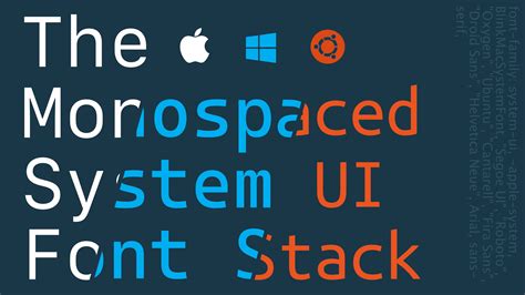 The Monospaced System UI CSS Font Stack | @qwtel