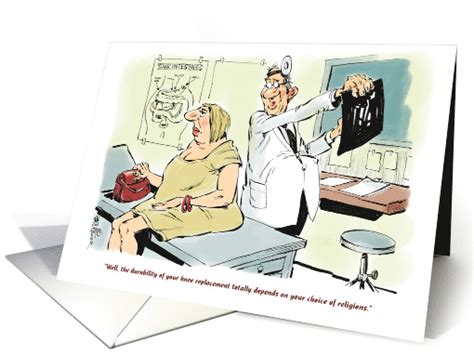 Amusing Upcoming Knee Replacement Surgery Cartoon card (1360794)