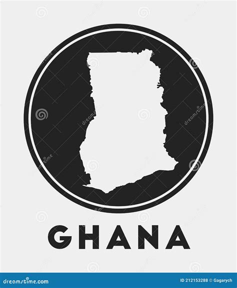 Ghana Map, Stylish Location Icon With Ghana Map And Flag Cartoon Vector ...