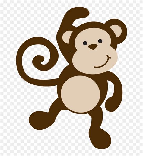 Cute Jungle Animal Clip Art Digital Clipart Baby Monkey, - Baby Monkey ...